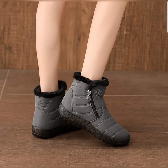 Womens Winter Snow Boots, Faux Fur Ankle Booties - Picture 1 of 4